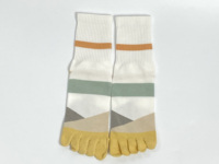 Chaussettes de sport en coton tricoté à cinq doigts, multicolores, unisexes, avec logo personnalisé, vente en gros, directement de l'usine