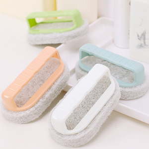 Éponge de nettoyage rectangulaire épaisse avec manche pour vaisselle et cuisine, détachant puissant - Product Image 4