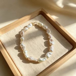 Large 18-25mm Baroque Freshwater Pearl Choker <strong>Necklace</strong> 18K Gold Plated <strong>Toggle</strong> Clasp Irregular Freeform Statement Women Jewelry - Product Image 4