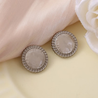 Kancing Bulat Berlapis Logam dengan Hiasan Berlian, Jahitan Tangan, Aksesoris Pakaian; - Kancing untuk Mantel dan Kemeja