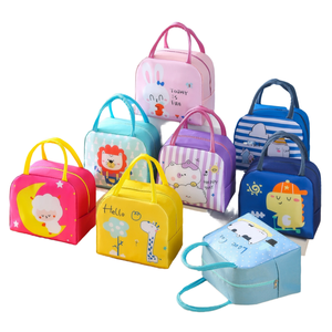 Venta al por mayor niños animales encantadores dibujos animados portátil Snack bebida nevera bolsa aislada bolsa de almuerzo para la escuela niños Bento caja de almacenamiento - Product Image 4