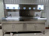 Évier de lavage des mains de restaurant-Évier de lavage multi-stations en acier inoxydable 304 certifié NSF