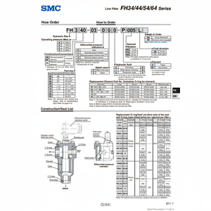 Elemento de repuesto de SMC Pneumatics, piezas neumáticas de - Product Image 1
