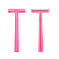 Rasoir jetable pour femme en plastique coloré de bonne qualité, 2 lames, pour usage corporel