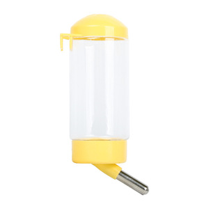 Botella de agua colgante para mascotas, bebedero con boquilla, gran capacidad para cachorros en jaula, plástico amarillo - Product Image 1