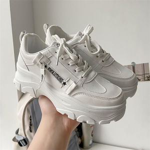 Nouvelles baskets décontractées à lacets pour filles, à semelle épaisse, à bout rond, pour le printemps - Product Image 3