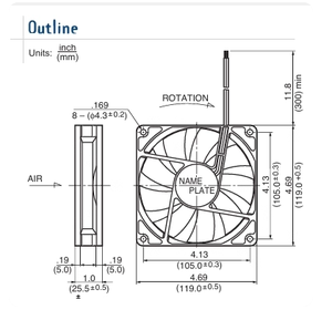 NEW Original NMB 24V 48V DC12V 0.36A EC AC 120X120X25MM 12CM 12025 3 Line Silent Server Chassis <strong>Air</strong> 4710KL-04W-B30 Cooling Fan - Product Image 2