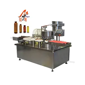 Automatic Production Line Essential Oil Eye Drops Liquid Filler 1-10ml Vials Filling And Capping Machine