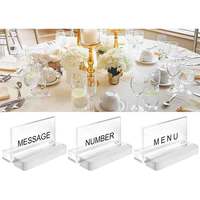 Support de signalétique en acrylique rainuré sur mesure, support de menu en PMMA transparent, base en plexiglas, usinage CNC
