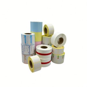 Rollo de Etiquetas Térmicas Directas Personalizadas, Impermeables, de 58 mm, 58x60, 58x40, Blancas, con Código de Barras, Autoadhesivas, para Supermercado - Product Image 2