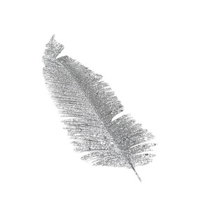 BRANCHES AVEC FEUILLES PAILLETTÉES D'ARGENT - Product Image 1