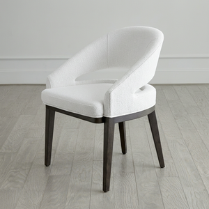 Chaise de salle à manger moderne beige rembourrée avec pieds en bois, fauteuil confortable en tissu pour salle à manger, restaurant, hôtel - Product Image 4
