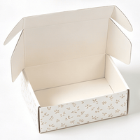 Boîtes d'expédition pliables en carton ondulé imprimé floral décalé pour lingerie, sous-vêtements sexy, emballage de marque privée