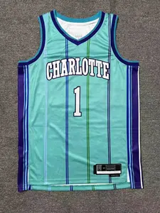 Lamelo Ball Jersey basket pria, orisinil kualitas tinggi baru segel panas charlotte Hornet Gear Nbaing kustom 2023/24