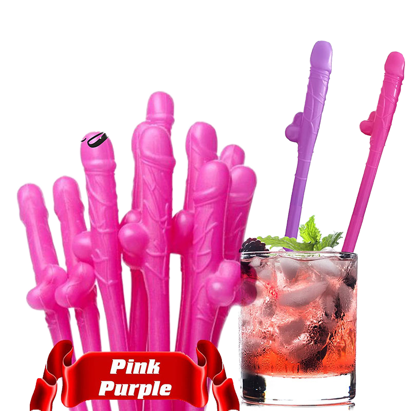 Fun & Sex Toy Plastic Drinking Straws for Bachelorette Parties