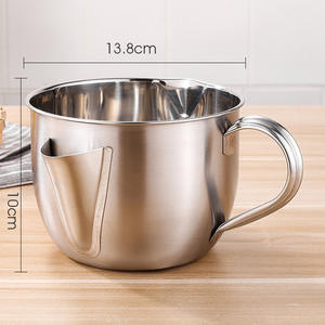 Filtre à graisse et à huile en acier inoxydable SYH575 pour cuisine, outil de séparation de la graisse des sauces et des soupes, idéal pour la cuisson domestique - Product Image 2