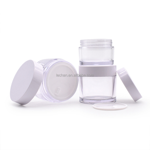 Barattolo di crema di <span class=keywords><strong>plastica</strong></span> <span class=keywords><strong>trasparente</strong></span> per PETG da 30g 100g da 150g 200g con coperchio bianco con logo vuoto vuoto - Product Image 4