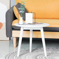Table d'extrémité en bois de frêne bon marché, table basse mobile en bois massif de salon