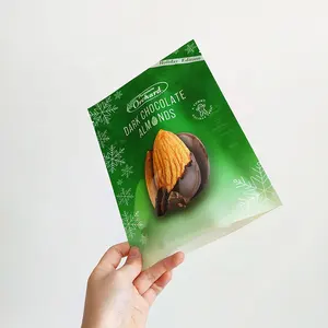 Custom Printing Stand Up Pouch Zipper Nut Package Plastic Snack Almonds Cashew Nuts Packaging Bags
