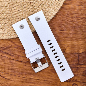 Bracelet de montre en cuir grainé Litchi de qualité supérieure pour hommes, 26 28 mm, bracelet en cuir véritable souple, classique, décontracté, bracelet de remplacement - Product Image 4