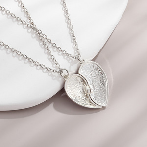 Nuevo Collar Magnético con Letras <span class=keywords><strong>para</strong></span> Mejores Amigas, Collar con Colgante en Forma de Corazón Rosa, Accesorios de Joyería <span class=keywords><strong>para</strong></span> Mujer - Product Image 4
