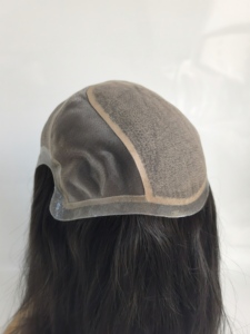 <span class=keywords><strong>Veri</strong></span> <span class=keywords><strong>capelli</strong></span> umani di colore nero pieno Mono <span class=keywords><strong>parrucche</strong></span> da donna con Make personalizzato - Product Image 3