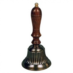 Cloche en laiton de vente chaude conception personnalisée clochettes élégantes clochettes décoratives Royal élégant Vintage cloches avec poignée en bois - Product Image 1