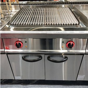 Grill rôtissoire électrique pour pierre de lave, en acier inoxydable, avec armoire, livraison gratuite - Product Image 3