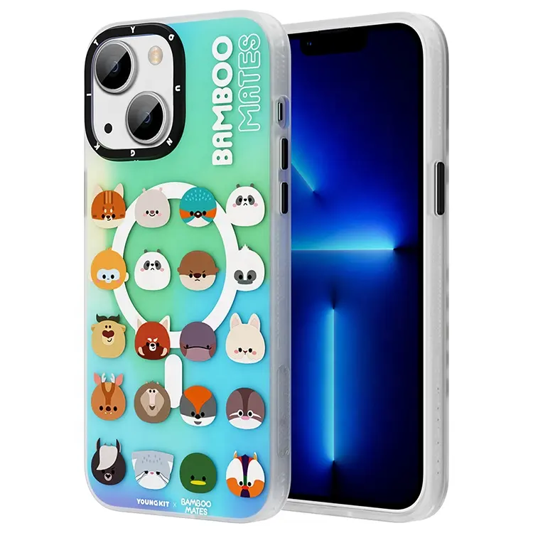 New cute bear design TPU Wireless Charging Cell Mobile Phone Case Magnetic Phone Cover For Magsafe iPhone 13 Pro Max