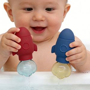 Nouveau design, jouet de bain pour enfants en silicone sans mousse, fusée pulvérisatrice d'eau pour tout-petits - Product Image 1