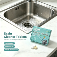 Tablettes nettoyantes biodégradables pour éviers, parfum citron naturel, désodorisant pour éviers, élimination des odeurs et entretien des canalisations