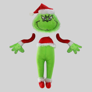 Juguete de peluche de Navidad lindo pequeño monstruo verde mascarada regalo ornamento estatuilla juguete colgante decoraciones de Navidad - Product Image 1