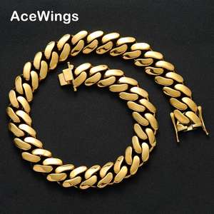 BC041 Collana a catena cubana in ottone 22MM da uomo gioielli Hip Hop Chunky Cuban Link - Product Image 2