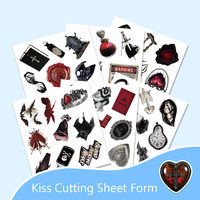 50 pièces créatif Vampire élément accessoires Graffiti autocollants pour bouteille téléphone décor médiéval gothique Style cadeau autocollant