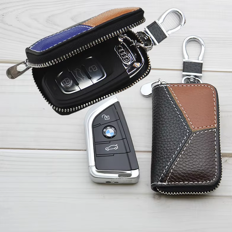Men's Fashion Genuine Leather Keychain Pouch - The Leather Lover Key Organizer Case