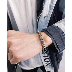 Pulseras de cadena gruesas de acero inoxidable chapadas en oro/Negro, joyería de Cable trenzado grueso, pulseras de cadena de Metal para hombres y mujeres - Product Image 3