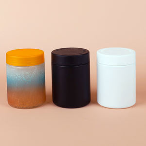 Riporto personalizzato di prodotti secchi con fiori di erbe sigillati 3.5g nero opaco 3 once a <span class=keywords><strong>bocca</strong></span> larga a prova di bambino contenitore in vetro - Product Image 2