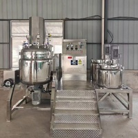 Homogénéisateur sous vide 50L SUS316L à cisaillement élevé pour l'industrie cosmétique, configuration mobile, fonctionnement automatique