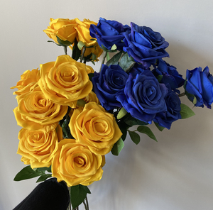 Rosa Artificiale a Stelo Singolo in Colori Nude, Fiori di Seta per Decorazioni Matrimoniali - Product Image 5