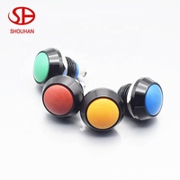 Mini interrupteur rond personnalisé 6 couleurs 12mm étanche momentané on Off réinitialiser 12mm interrupteur à bouton poussoir