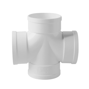 Giá bán buôn nhựa <span class=keywords><strong>uPVC</strong></span> đường ống dẫn nước vật liệu trắng <span class=keywords><strong>4</strong></span> cách chéo TEE PVC phụ kiện thoát nước - Product Image 1