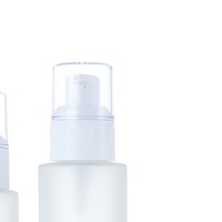 Flacon cosmétique en verre dépoli transparent à épaules plates avec pulvérisateur, 20ml, 30ml, 40ml, 50ml, 60ml, 80ml, 100ml, 120ml, 3.4oz