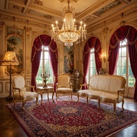 Canapé beige en bois sculpté de style baroque français, personnalisé, pour villa royale, avec feuilles dorées, style victorien, antique, dernière collection