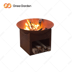 Foyer en acier corten personnalisé pour jardin extérieur Conception de combustion du bois en métal durable Vente en gros pour combustible de bois de chauffage créatif - Product Image 1