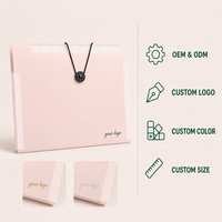 Porte-documents extensible A4 avec logo personnalisé, 8 pochettes, organiseur de documents en accordéon avec fermeture à bouton élastique, bureau, école