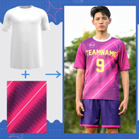 Jersey Sepak Bola Kustom untuk Pria Nama, Nomor, Logo, Sponsor, Seragam Bola Basket yang Dapat Dibuat Sendiri