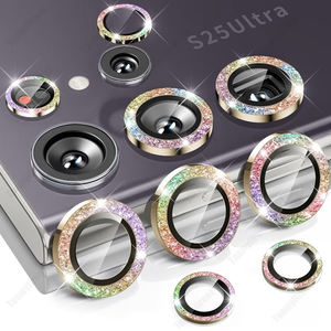 Protection d'objectif d'appareil photo holographique effet diamant scintillant en verre trempé changeant de couleur, dureté 9H de qualité AAA, logo personnalisé OEM/ODM - Product Image 2