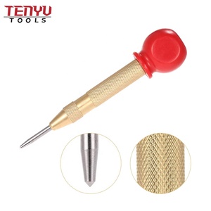 Gold Color Brass Metal <strong>Punch</strong> Knurled Brass Spring Loaded <strong>Automatic</strong> <strong>Center</strong> <strong>Punch</strong> for Steel or Wood Accurate Drilling - Product Image 3