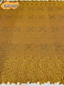 En Inmyshop, Encaje de <span class=keywords><strong>Guipur</strong></span> Bordado, Encaje de Algodón Suizo, Tela de Encaje de Algodón Seco Dorado 2025 con Pedrería para Vestidos de Mujer - Product Image 6