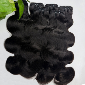 Brazilian Virgin Remy Bundles 100% Unprocessed Super Double Drawn <b>Machine</b> Double Weft Body Wave Yaki Italian Wave Style Natural - Product Image 3
